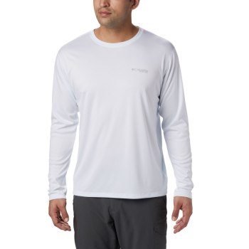 Columbia Muške Majice S Kapuljačom - PFG Zero Rules Long Sleeve Bijele | KUDP-90528